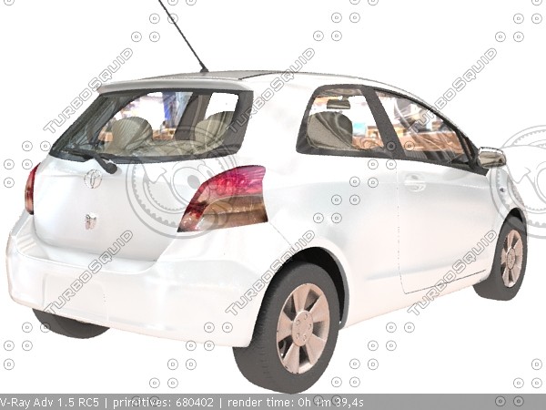max toyota yaris - Toyota-Yaris_2007_VRAY by chavito3d